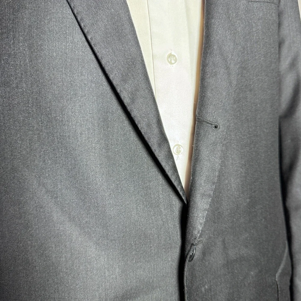 Samuelsohn Suit Mens 48XL 35x30.5 Charcoal Solid Super 110s Wool 2-Button Canada